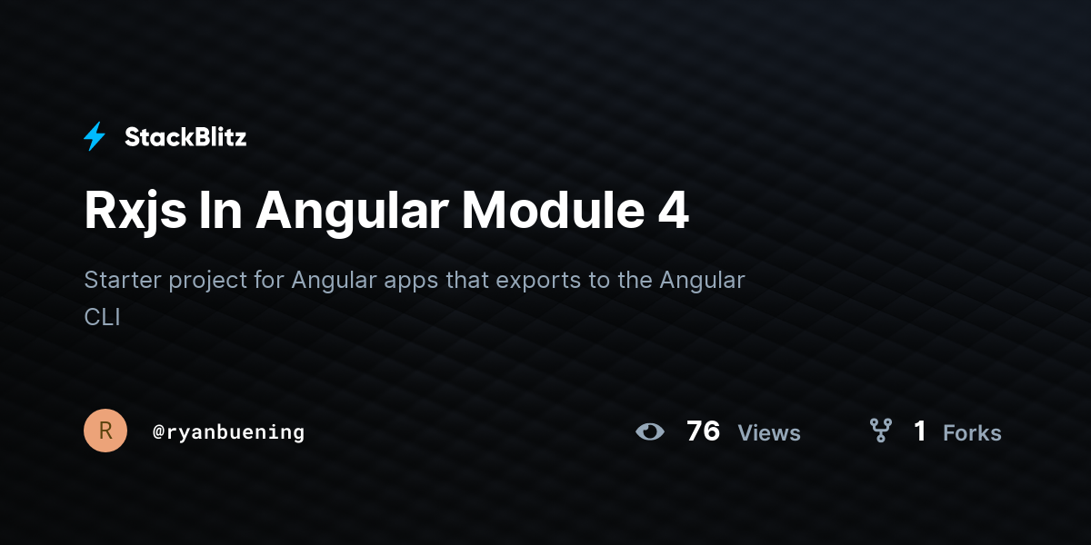 Rxjs In Angular Module 4 - StackBlitz