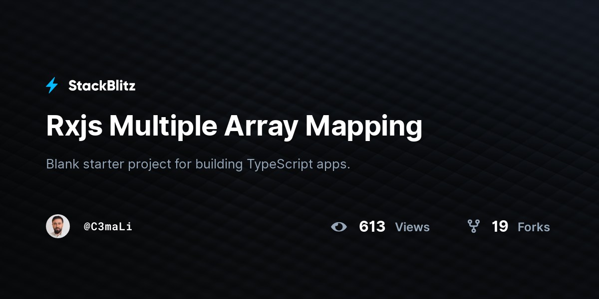 Rxjs Multiple Array Mapping - StackBlitz