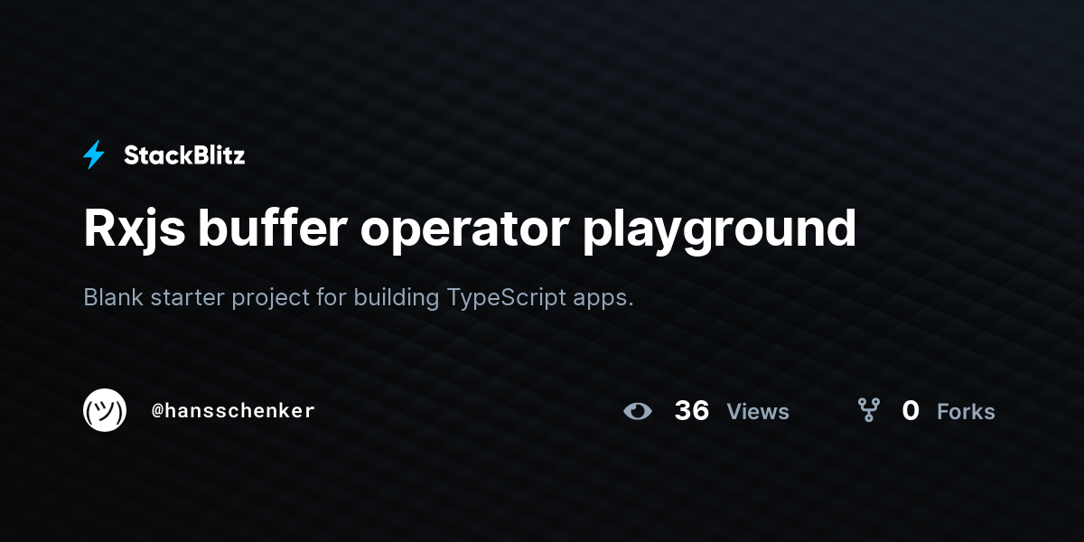 Rxjs buffer operator playground - StackBlitz
