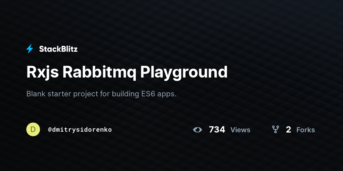 Rxjs Rabbitmq Playground - StackBlitz