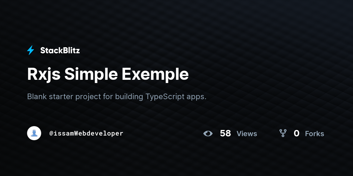 Rxjs Simple Exemple - StackBlitz