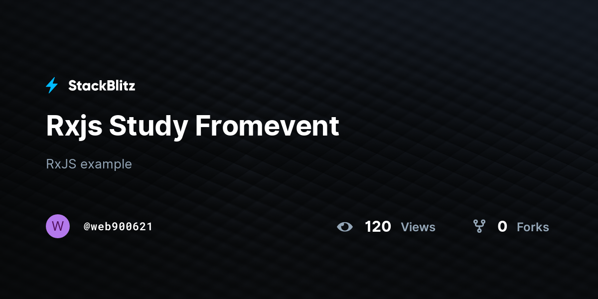 Rxjs Study Fromevent - StackBlitz