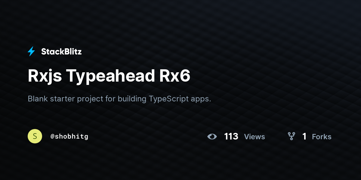 Rxjs Typeahead Rx6 - StackBlitz