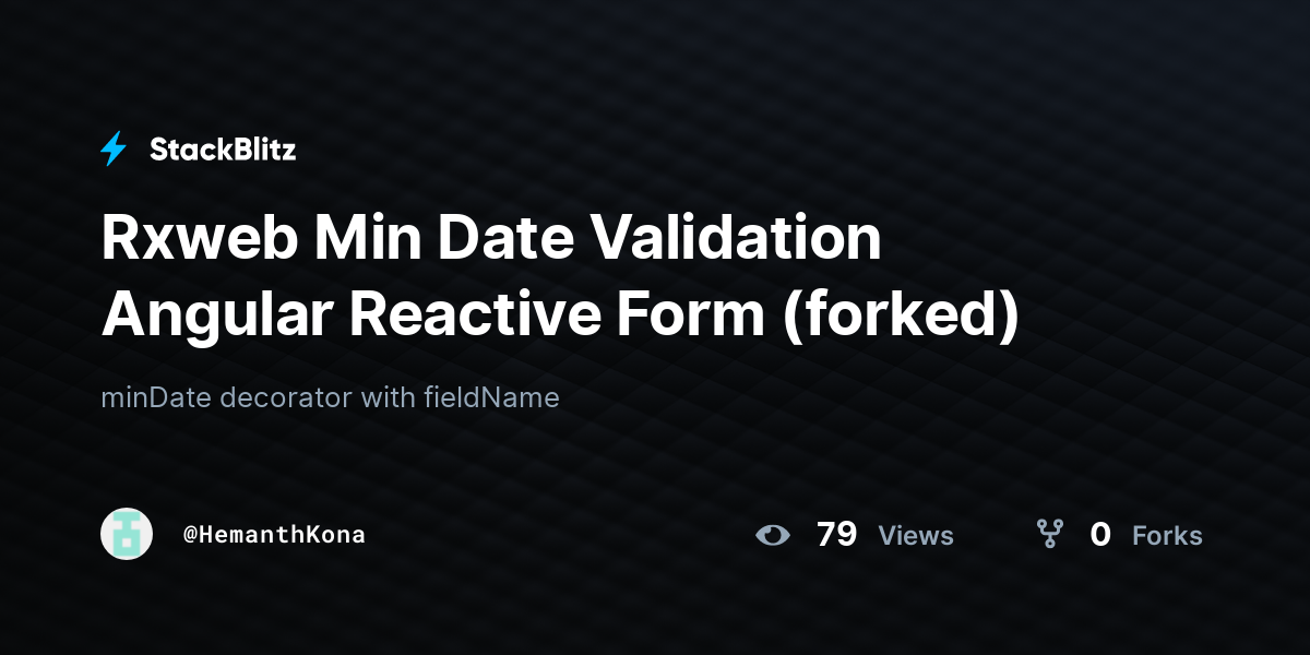 date validation in angular reactive form