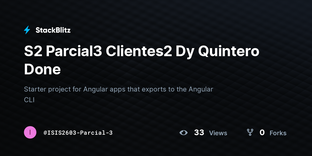 S2 Parcial3 Clientes2 Dy Quintero Done Stackblitz