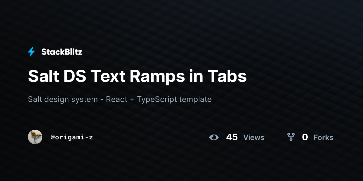 Salt DS Text Ramps in Tabs - StackBlitz