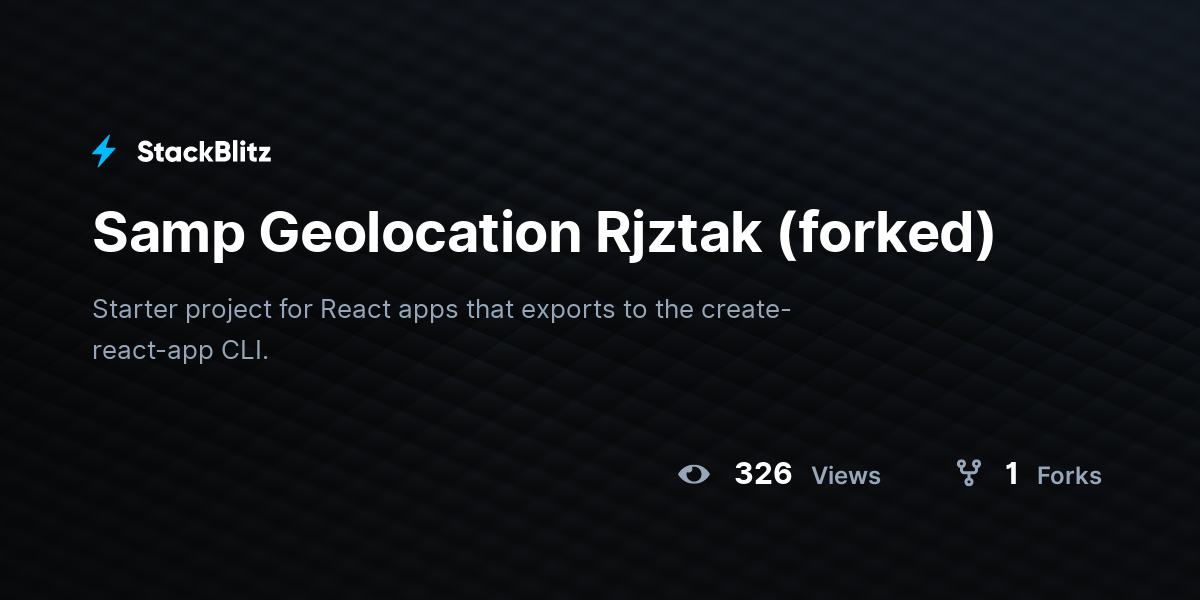 Samp Geolocation Rjztak (forked) - StackBlitz