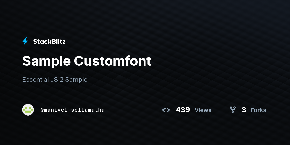 Sample Customfont - StackBlitz
