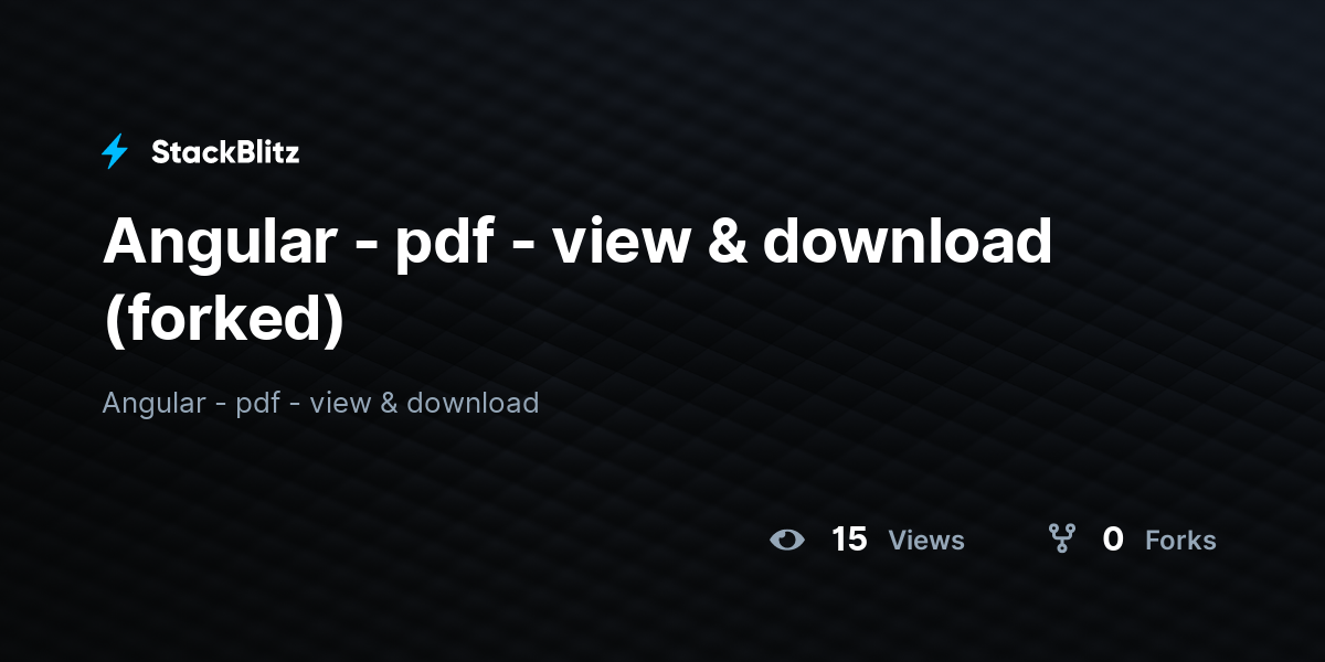 Angular - pdf - view & download (forked) - StackBlitz