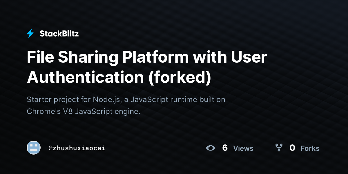 File Sharing Platform with User Authentication (forked) - StackBlitz