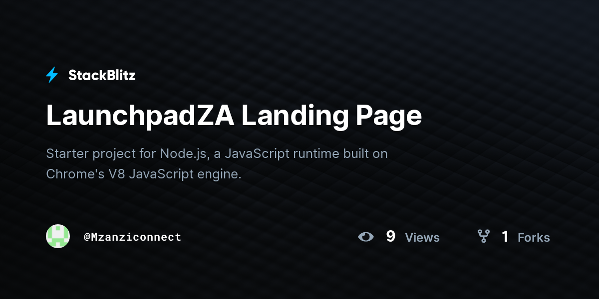 LaunchpadZA Landing Page - StackBlitz