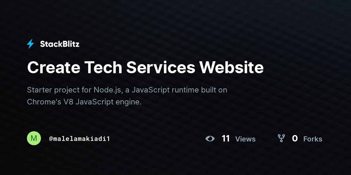 Create Tech Services Website - StackBlitz