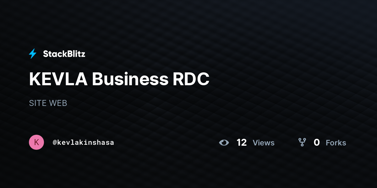 KEVLA Business RDC - StackBlitz