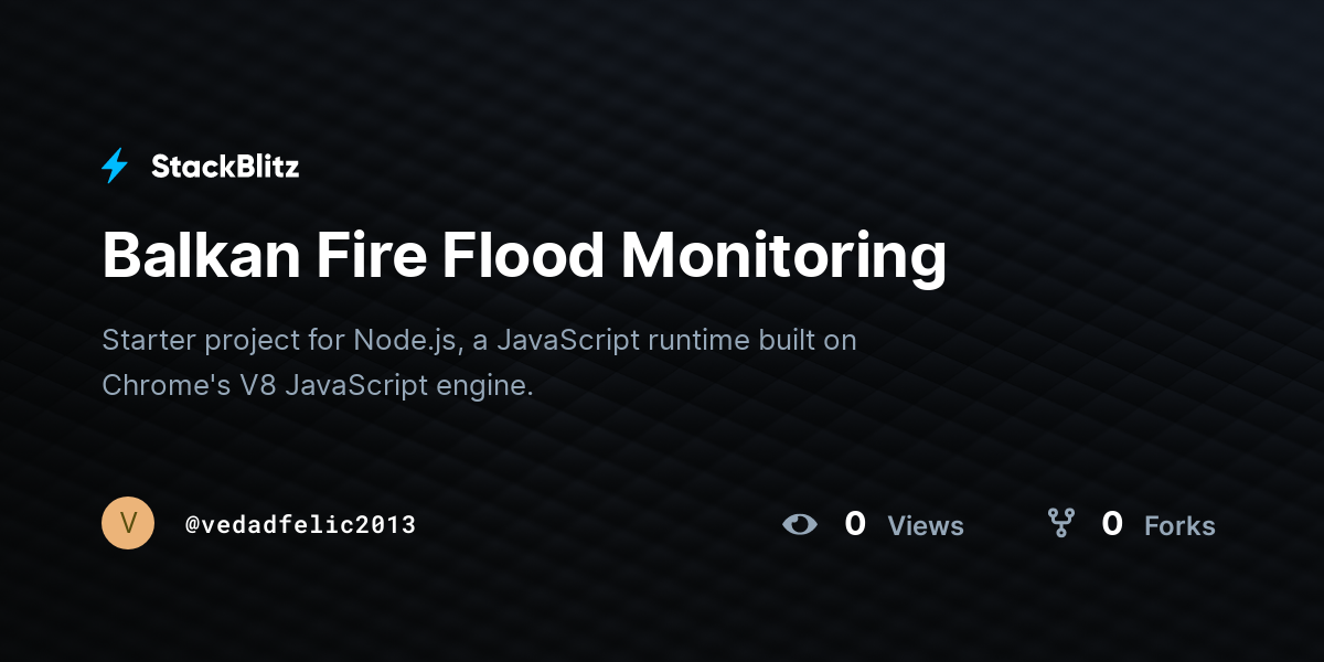Balkan Fire Flood Monitoring - StackBlitz