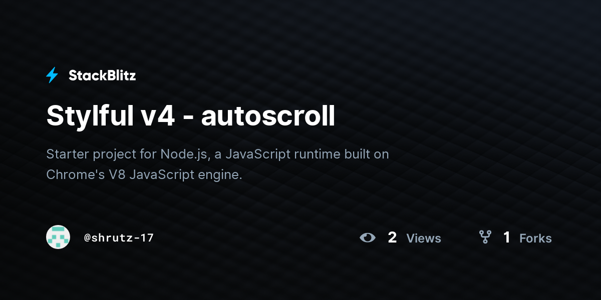 Stylful v4 - autoscroll - StackBlitz