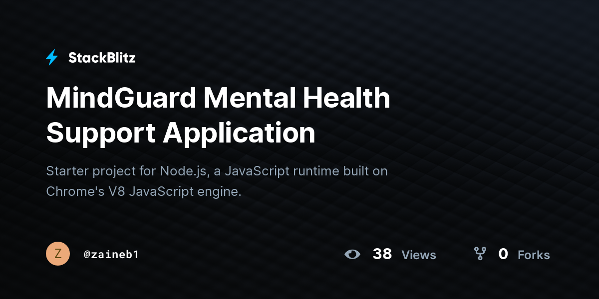 MindGuard Mental Health Support Application - StackBlitz