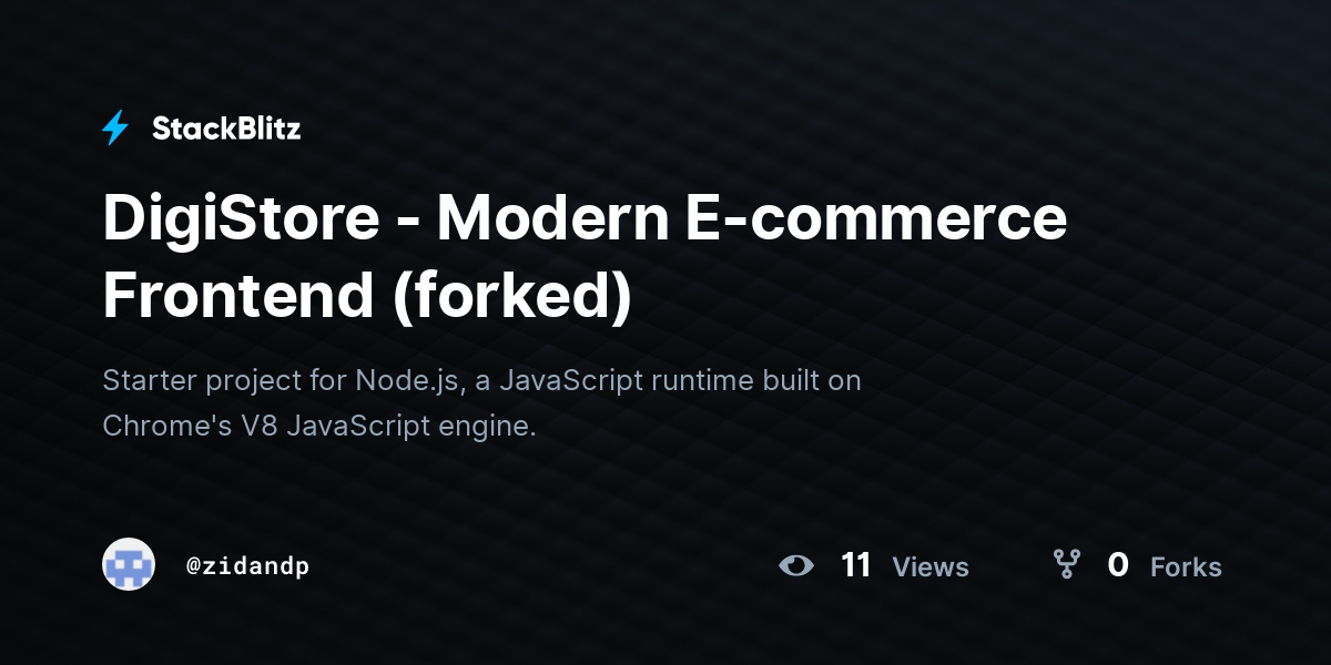 DigiStore - Modern E-commerce Frontend (forked) - StackBlitz