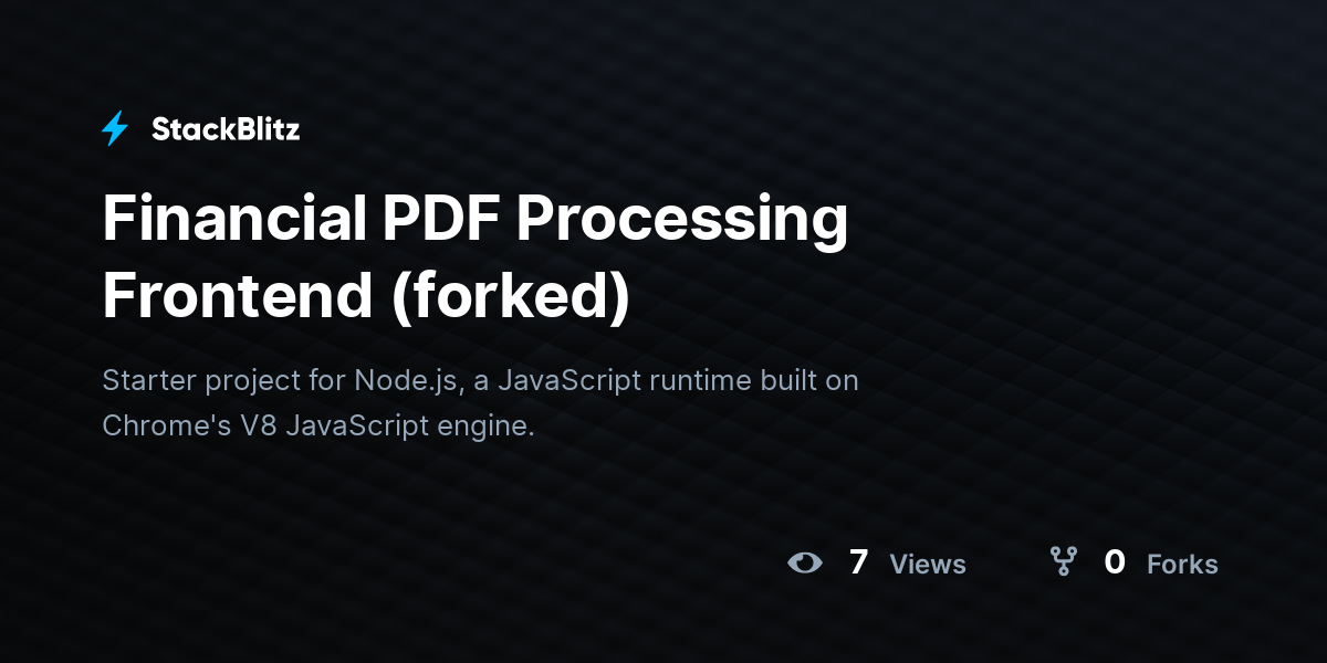 Financial PDF Processing Frontend (forked) - StackBlitz