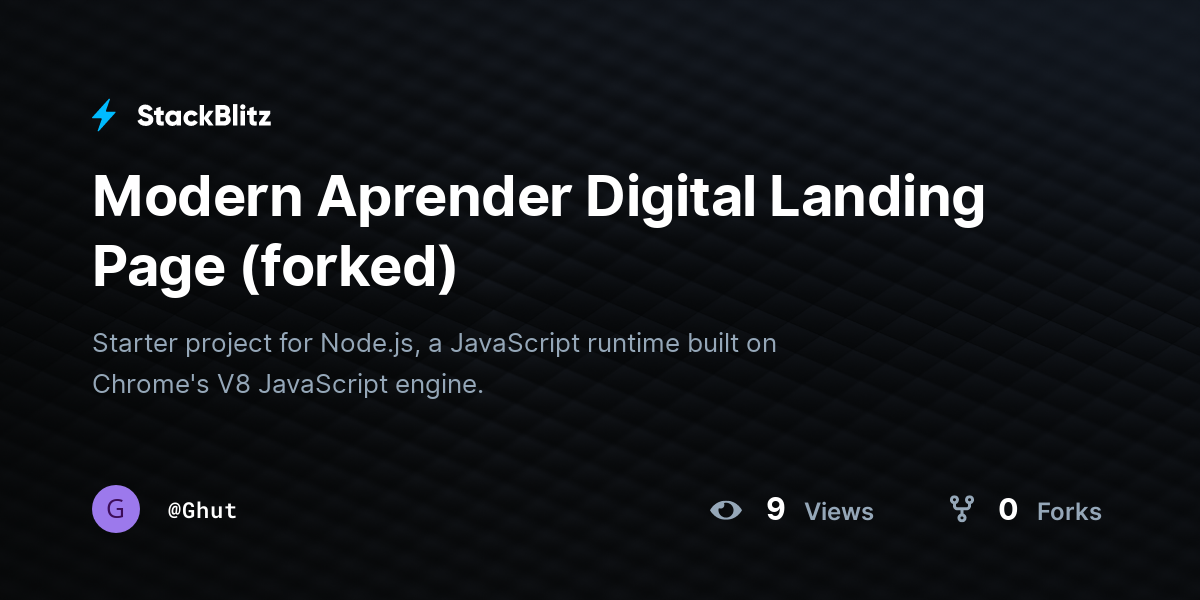 Modern Aprender Digital Landing Page (forked) - StackBlitz