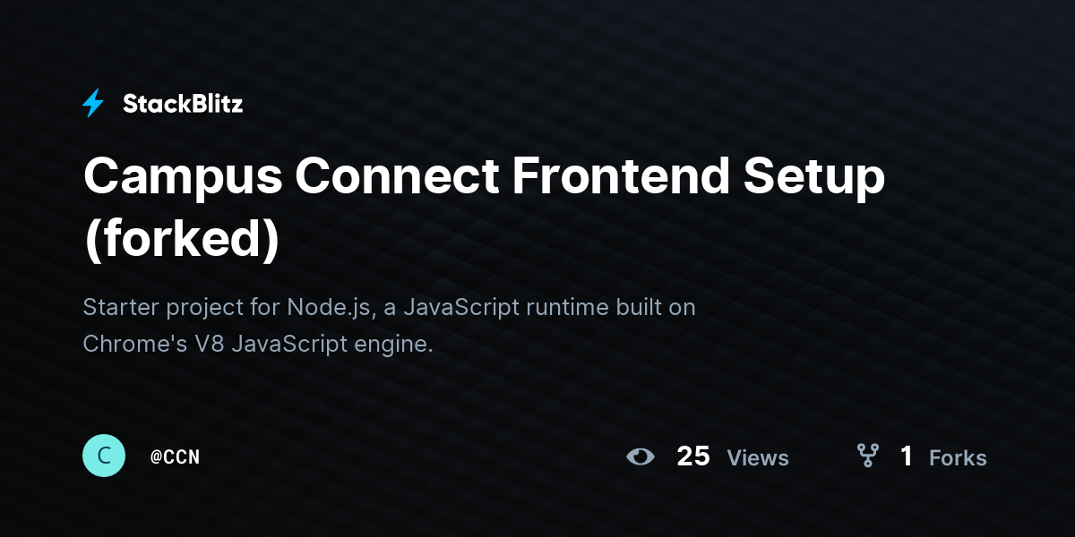 Campus Connect Frontend Setup (forked) - StackBlitz