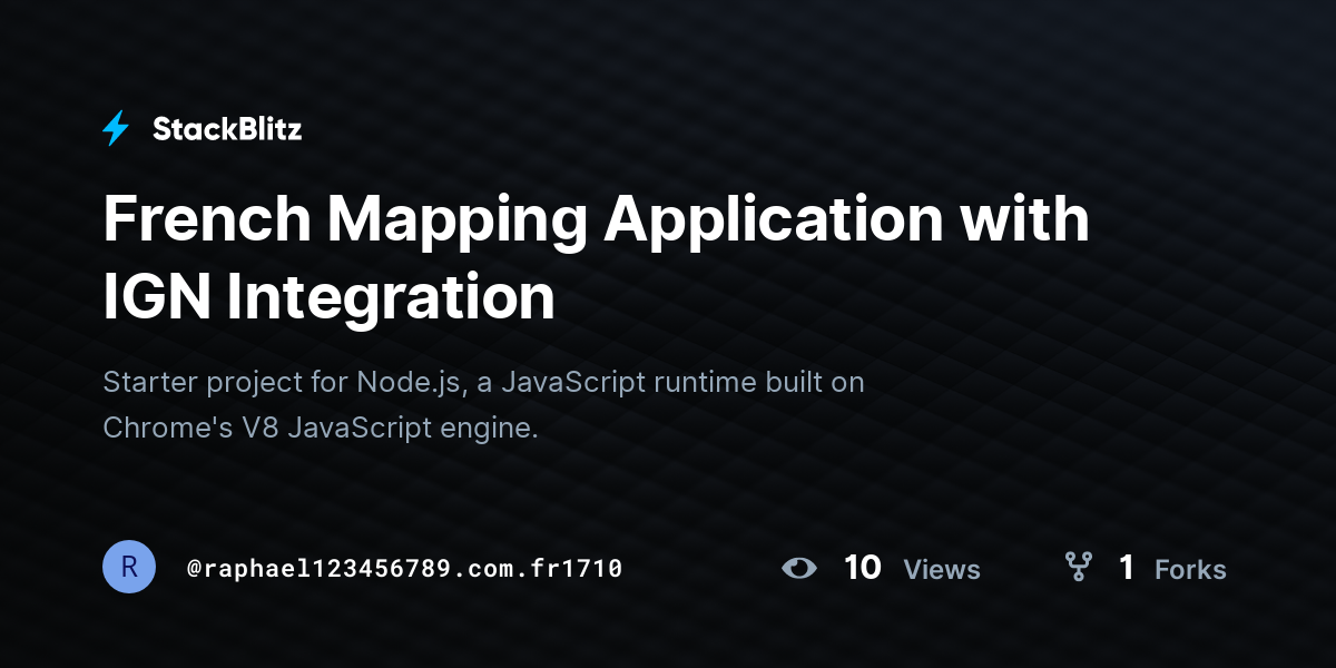 French Mapping Application with IGN Integration - StackBlitz
