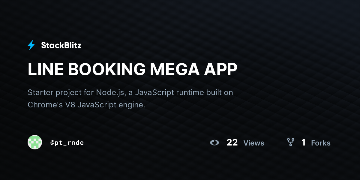 LINE BOOKING MEGA APP - StackBlitz