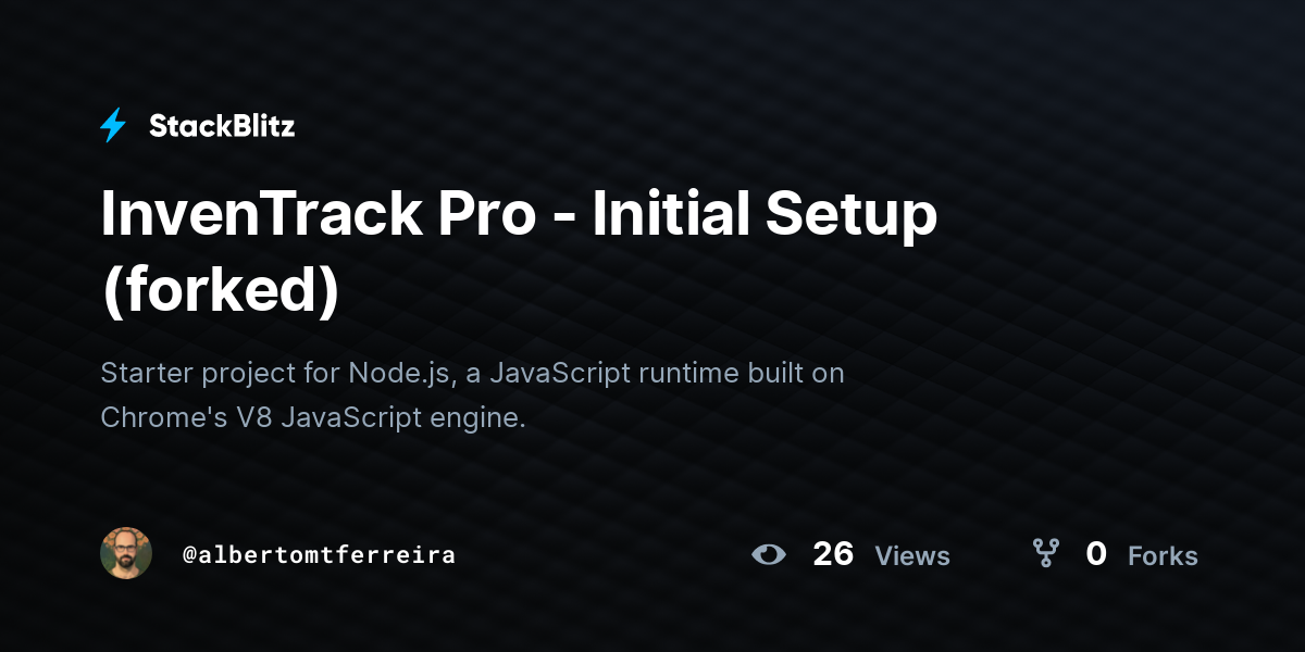 InvenTrack Pro - Initial Setup (forked) - StackBlitz