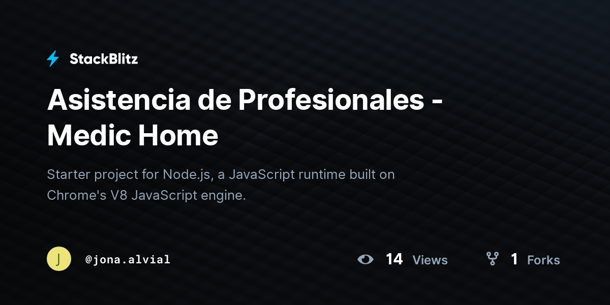 Asistencia de Profesionales - Medic Home - StackBlitz