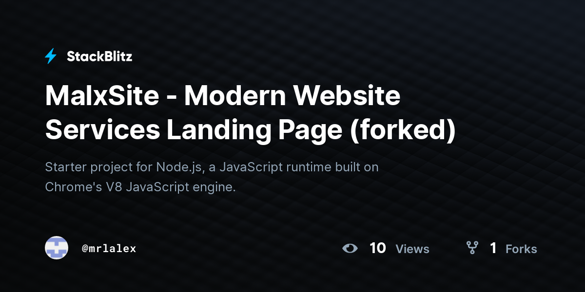 MalxSite - Modern Website Services Landing Page (forked) - StackBlitz