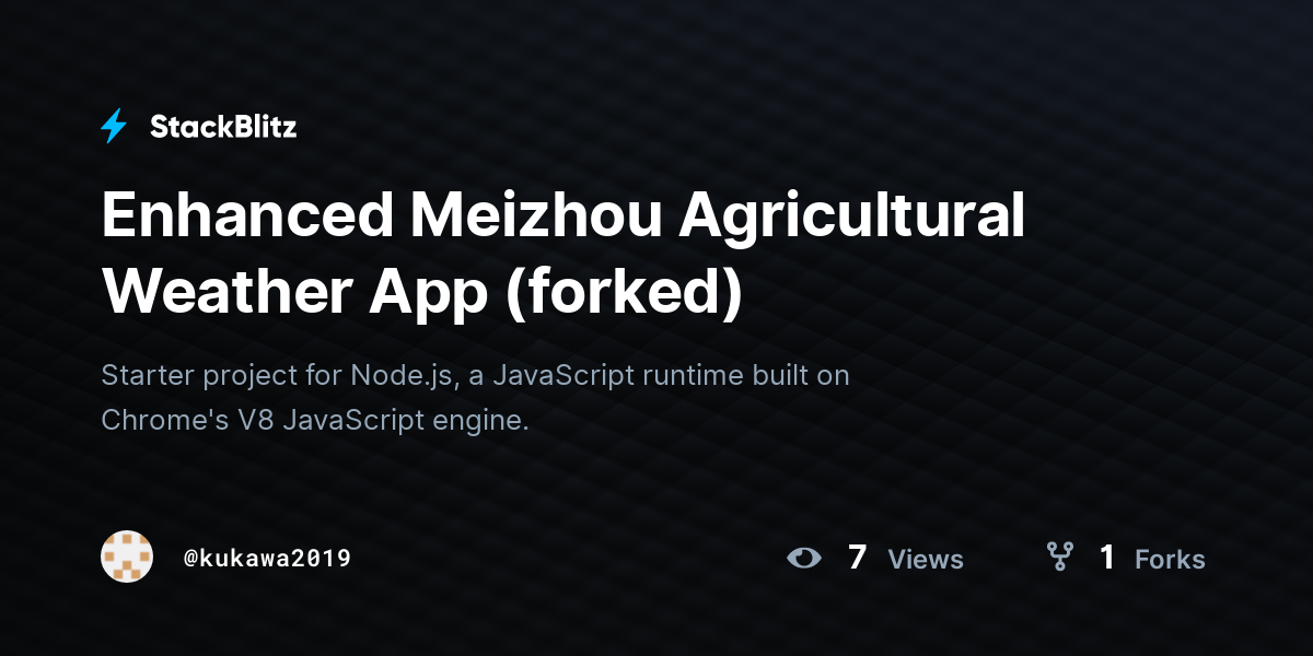 Enhanced Meizhou Agricultural Weather App (forked) - StackBlitz