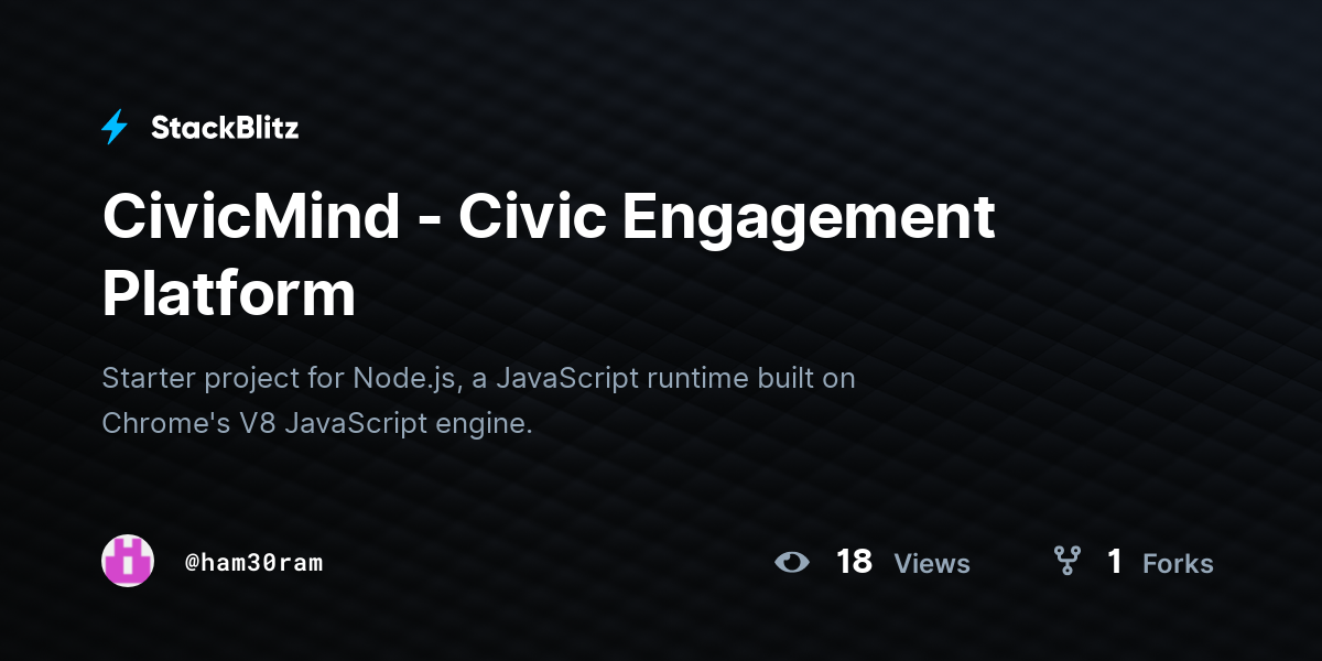 CivicMind - Civic Engagement Platform - StackBlitz