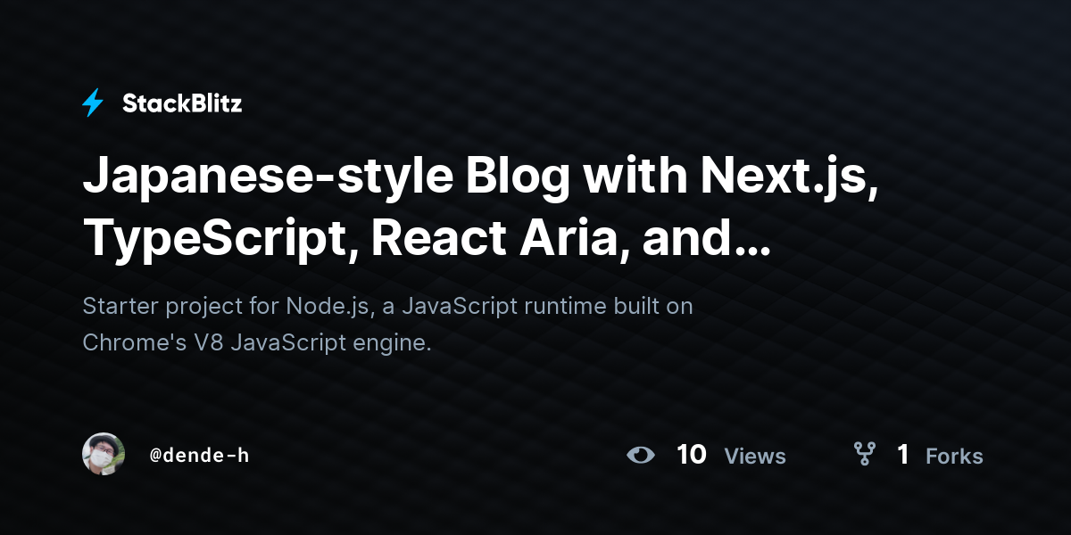 Japanese-style Blog with Next.js, TypeScript, React Aria, and Tailwind ...