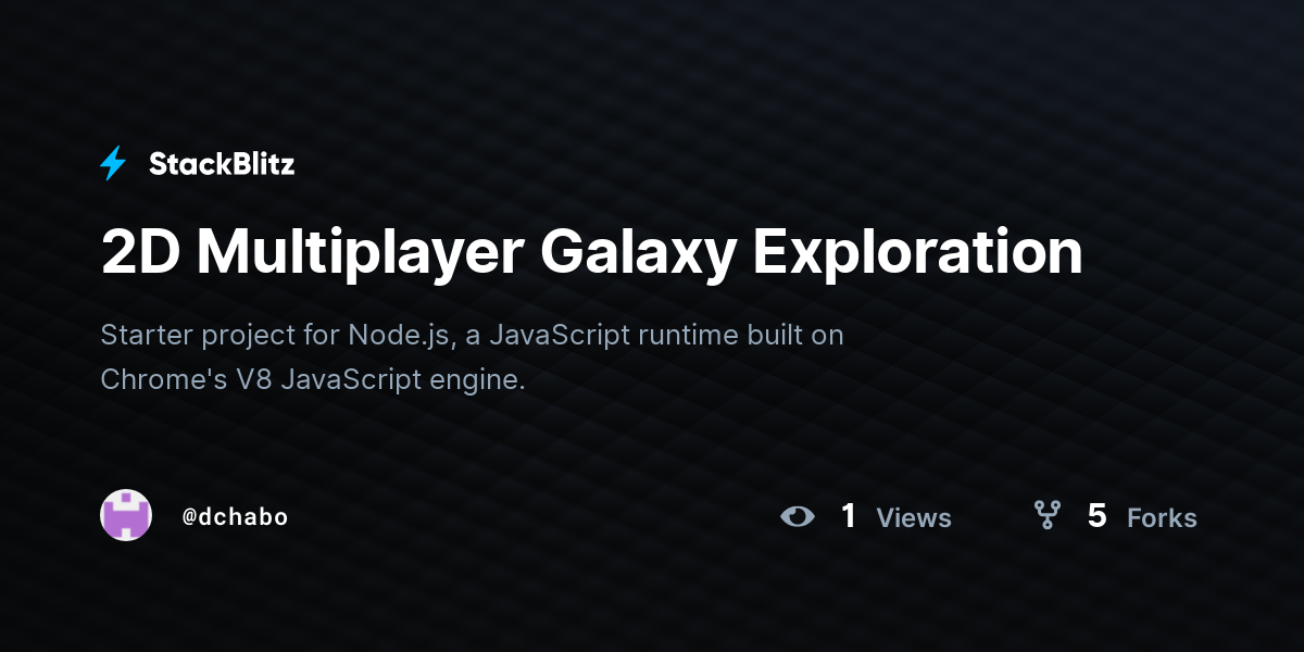 2D Multiplayer Galaxy Exploration - StackBlitz