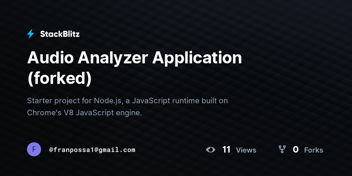 Audio Analyzer Application (forked) - StackBlitz