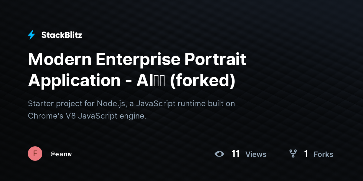 Modern Enterprise Portrait Application - AI云镜 (forked) - StackBlitz
