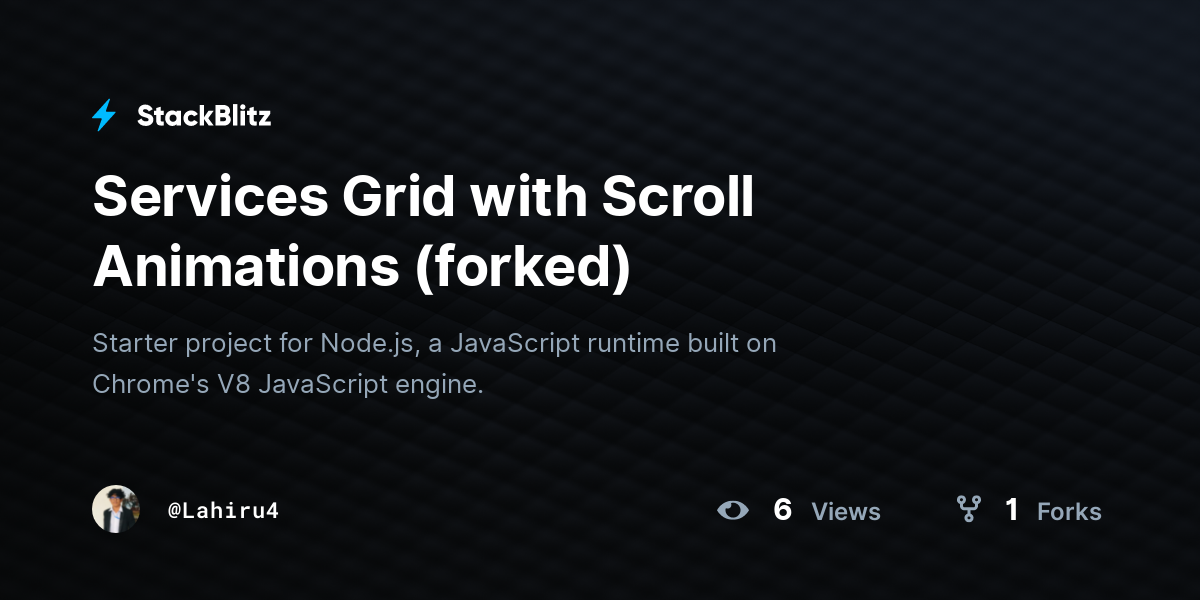 Services Grid with Scroll Animations (forked) - StackBlitz