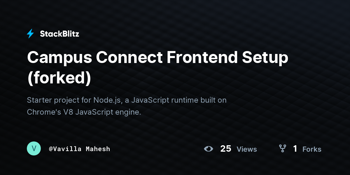 Campus Connect Frontend Setup (forked) - StackBlitz