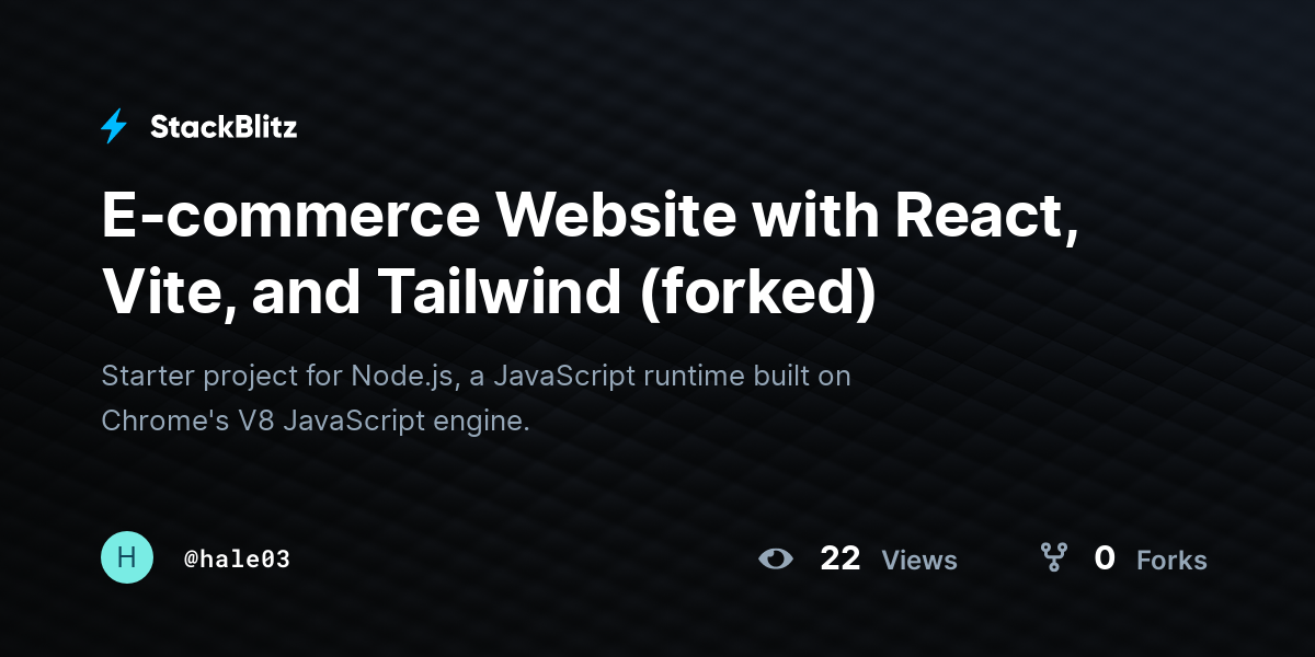 E-commerce Website with React, Vite, and Tailwind (forked) - StackBlitz