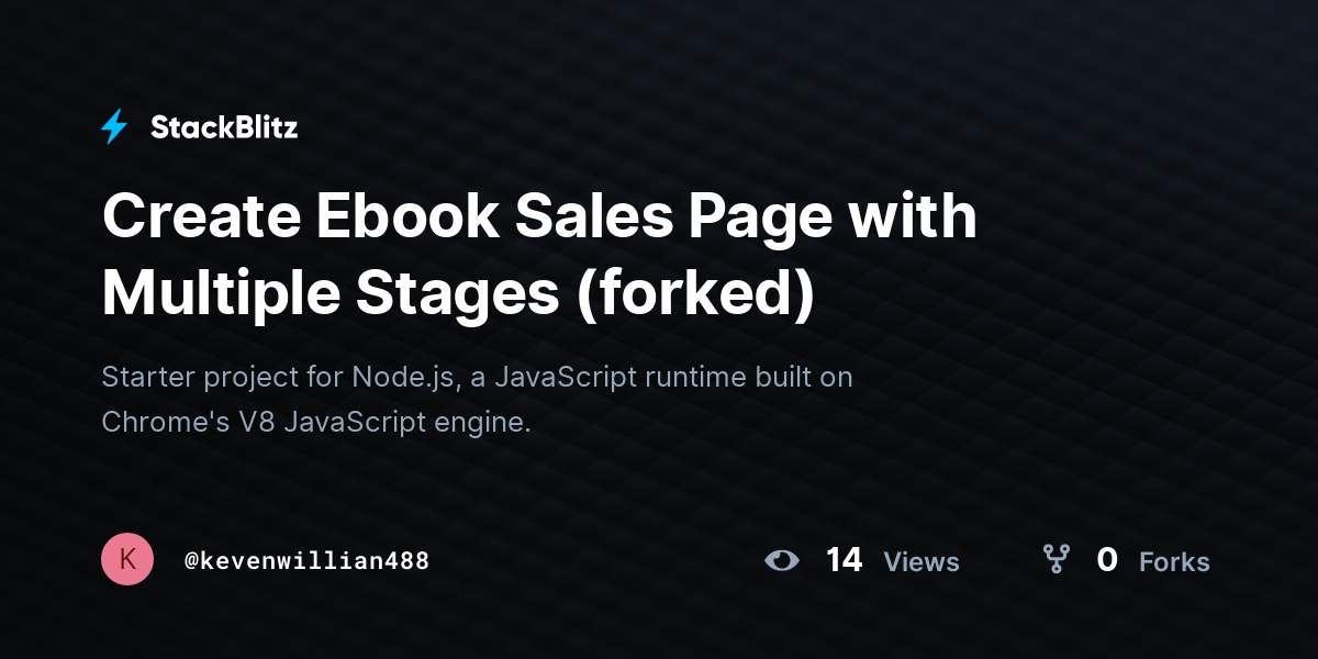 Create Ebook Sales Page with Multiple Stages (forked) - StackBlitz