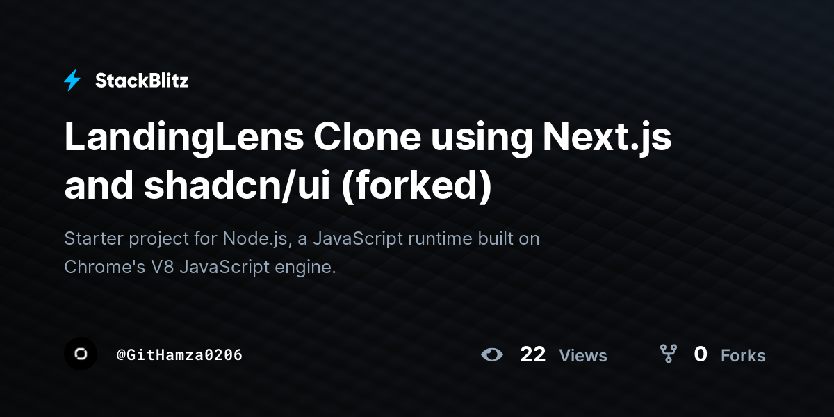 LandingLens Clone using Next.js and shadcn/ui (forked) - StackBlitz