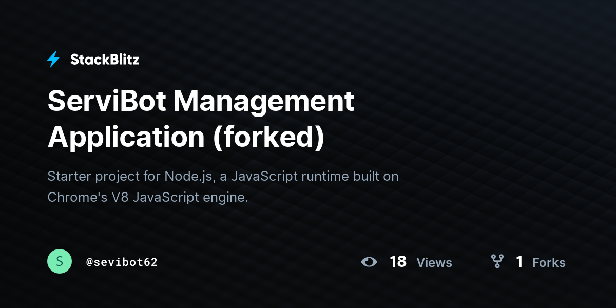 ServiBot Management Application (forked) - StackBlitz