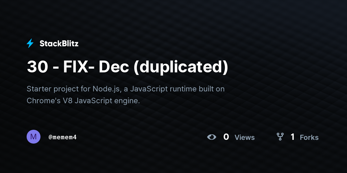 30 - FIX- Dec (duplicated) - StackBlitz