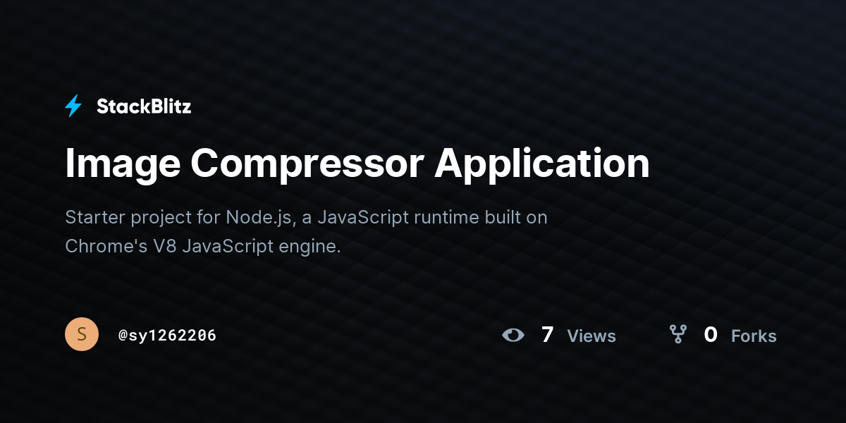 Image Compressor Application - StackBlitz