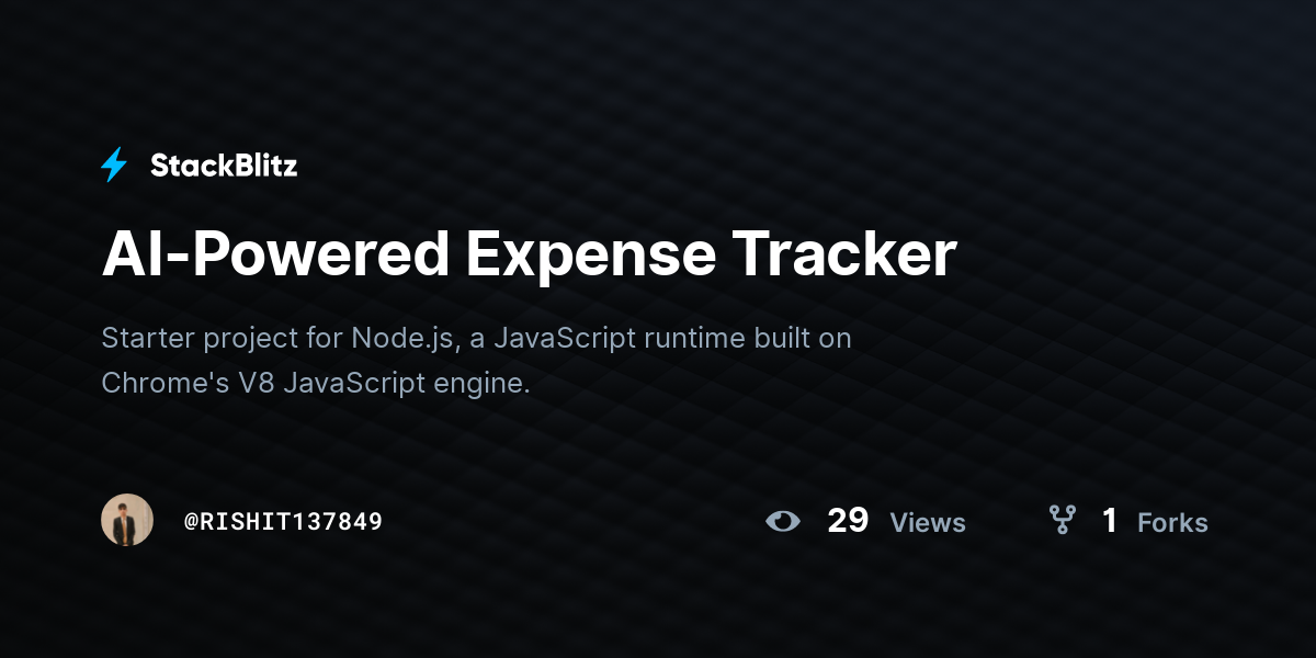 AI-Powered Expense Tracker - StackBlitz