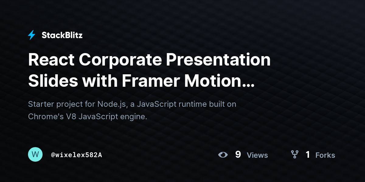 React Corporate Presentation Slides with Framer Motion (forked ...