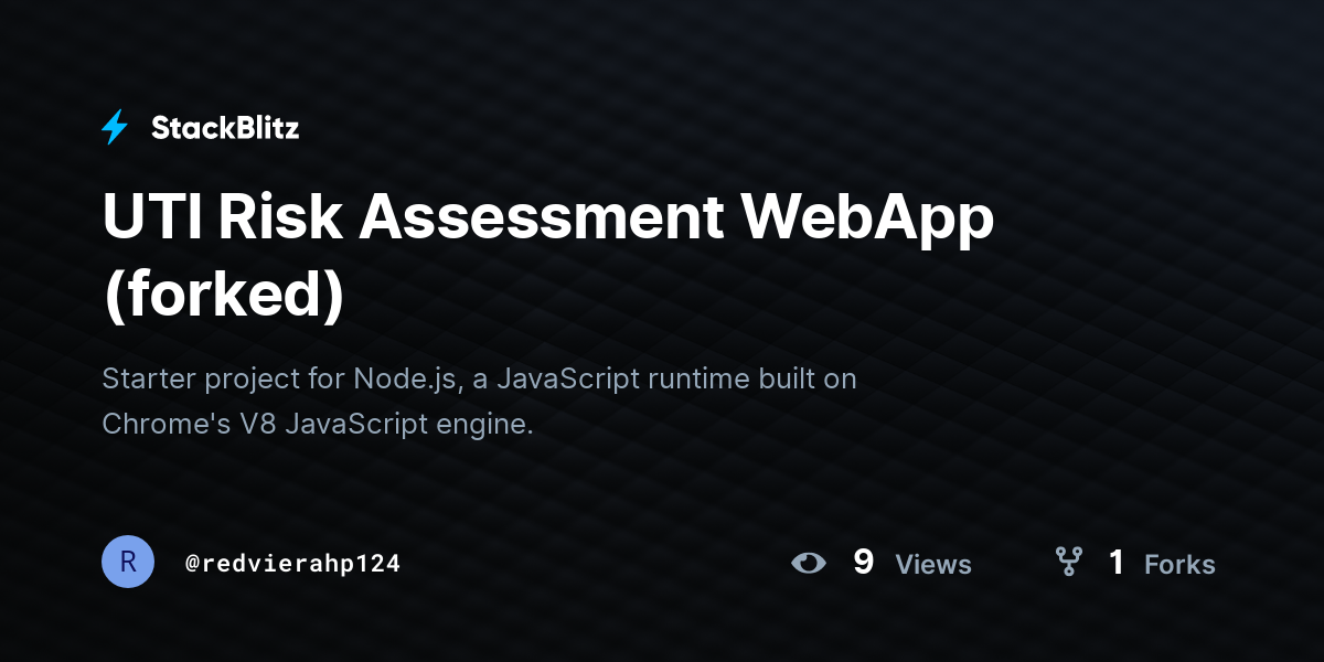 UTI Risk Assessment WebApp (forked) - StackBlitz