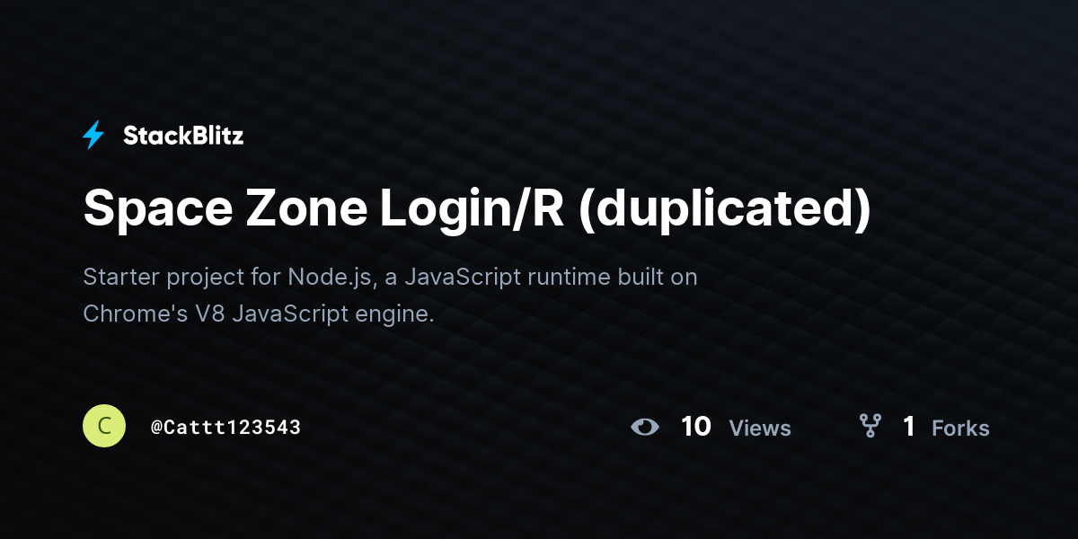 Space Zone Login/R (duplicated) - StackBlitz