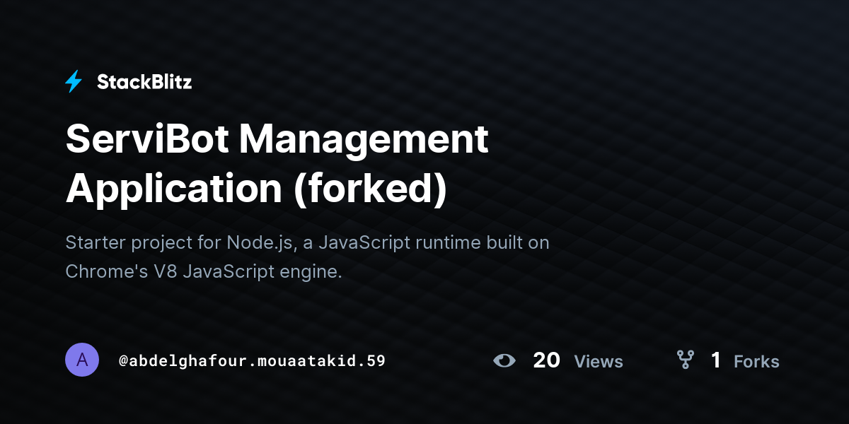 ServiBot Management Application (forked) - StackBlitz