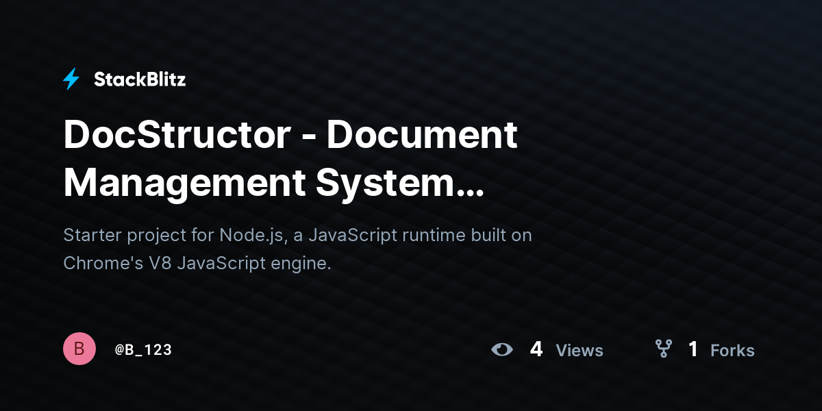 DocStructor - Document Management System (duplicated) - StackBlitz