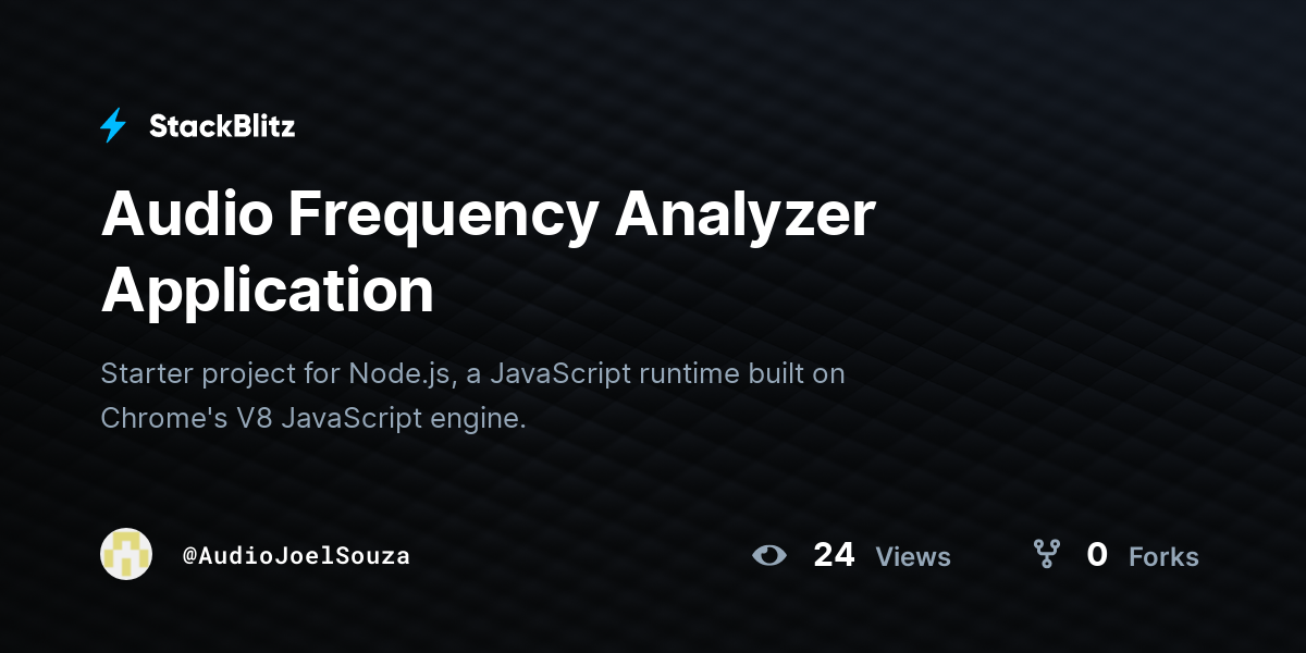Audio Frequency Analyzer Application - StackBlitz
